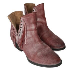 Circle G by Corral Purple Studded Fringe Western Booties Size 9‎